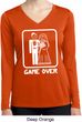 White Game Over Ladies Dry Wicking Long Sleeve Shirt
