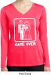 White Game Over Ladies Dry Wicking Long Sleeve Shirt