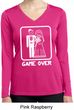 White Game Over Ladies Dry Wicking Long Sleeve Shirt