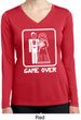White Game Over Ladies Dry Wicking Long Sleeve Shirt