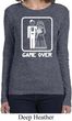 White Game Over Ladies Long Sleeve Shirt