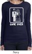 White Game Over Ladies Long Sleeve Shirt