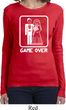 White Game Over Ladies Long Sleeve Shirt
