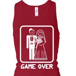 White Game Over Ladies Longer Length Racerback Tank Top White Game Over Ladies Longer Length Racerback Tank Top