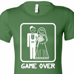 White Game Over Ladies Longer Length Shirt White Game Over Ladies Longer Length Shirt