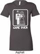 White Game Over Ladies Longer Length Shirt