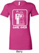 White Game Over Ladies Longer Length Shirt