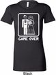 White Game Over Ladies Longer Length Shirt