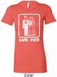 White Game Over Ladies Longer Length Shirt