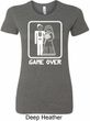 White Game Over Ladies Longer Length Shirt