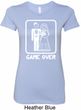 White Game Over Ladies Longer Length Shirt