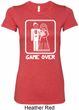 White Game Over Ladies Longer Length Shirt