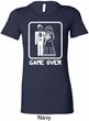 White Game Over Ladies Longer Length Shirt