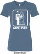 White Game Over Ladies Longer Length Shirt