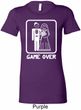 White Game Over Ladies Longer Length Shirt