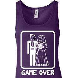 White Game Over Ladies Longer Length Tank Top White Game Over Ladies Longer Length Tank Top