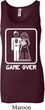 White Game Over Ladies Longer Length Tank Top