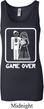 White Game Over Ladies Longer Length Tank Top