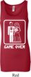 White Game Over Ladies Longer Length Tank Top