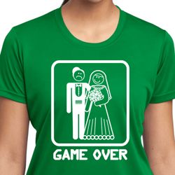 White Game Over Ladies Moisture Wicking Shirt White Game Over Ladies Moisture Wicking Shirt