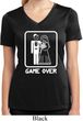 White Game Over Ladies Moisture Wicking V-neck Shirt