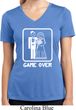 White Game Over Ladies Moisture Wicking V-neck Shirt