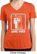 White Game Over Ladies Moisture Wicking V-neck Shirt
