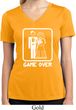 White Game Over Ladies Moisture Wicking V-neck Shirt