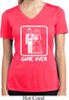 White Game Over Ladies Moisture Wicking V-neck Shirt