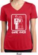 White Game Over Ladies Moisture Wicking V-neck Shirt