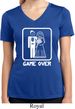 White Game Over Ladies Moisture Wicking V-neck Shirt