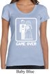 White Game Over Ladies Scoop Neck Shirt