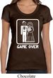 White Game Over Ladies Scoop Neck Shirt