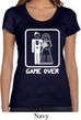 White Game Over Ladies Scoop Neck Shirt