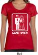 White Game Over Ladies Scoop Neck Shirt
