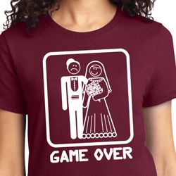 White Game Over Ladies Shirt White Game Over Ladies Shirt