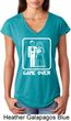 White Game Over Ladies Tri Blend V-Neck Shirt