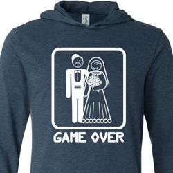 White Game Over Lightweight Hoodie Tee