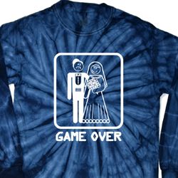 White Game Over Long Sleeve Tie Dye Shirt