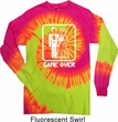 White Game Over Long Sleeve Tie Dye Shirt