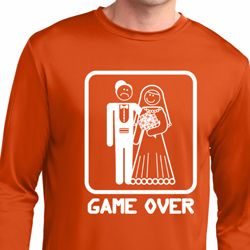 White Game Over Mens Dry Wicking Long Sleeve Shirt