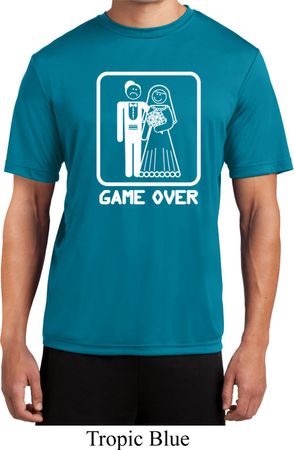 White Game Over Mens Moisture Wicking Shirt