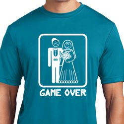 White Game Over Mens Moisture Wicking Shirt