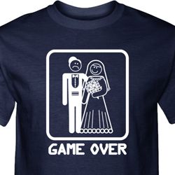 White Game Over Mens Tall Shirt