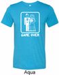 White Game Over Mens Tri Blend Crewneck Shirt