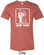 White Game Over Mens Tri Blend Crewneck Shirt