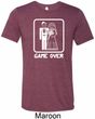 White Game Over Mens Tri Blend Crewneck Shirt