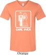 White Game Over Mens Tri Blend V-neck Shirt
