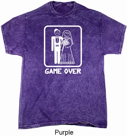 White Game Over Mineral Tie Dye Shirt