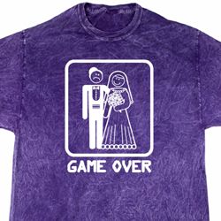 White Game Over Mineral Tie Dye Shirt